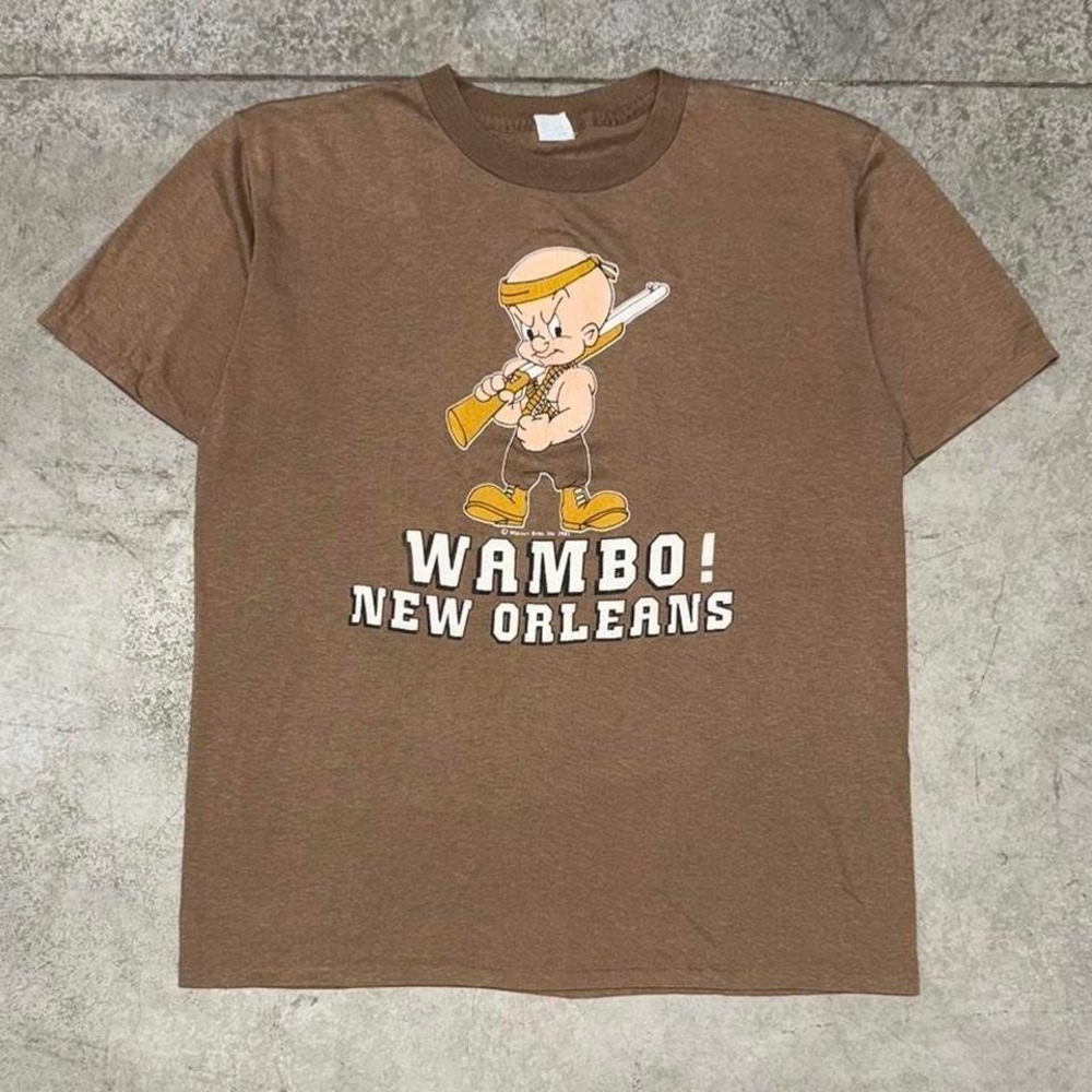 Elmer Fudd Wambo Looney Tunes Vintage 80s New Orleans Single Stitch Shirt